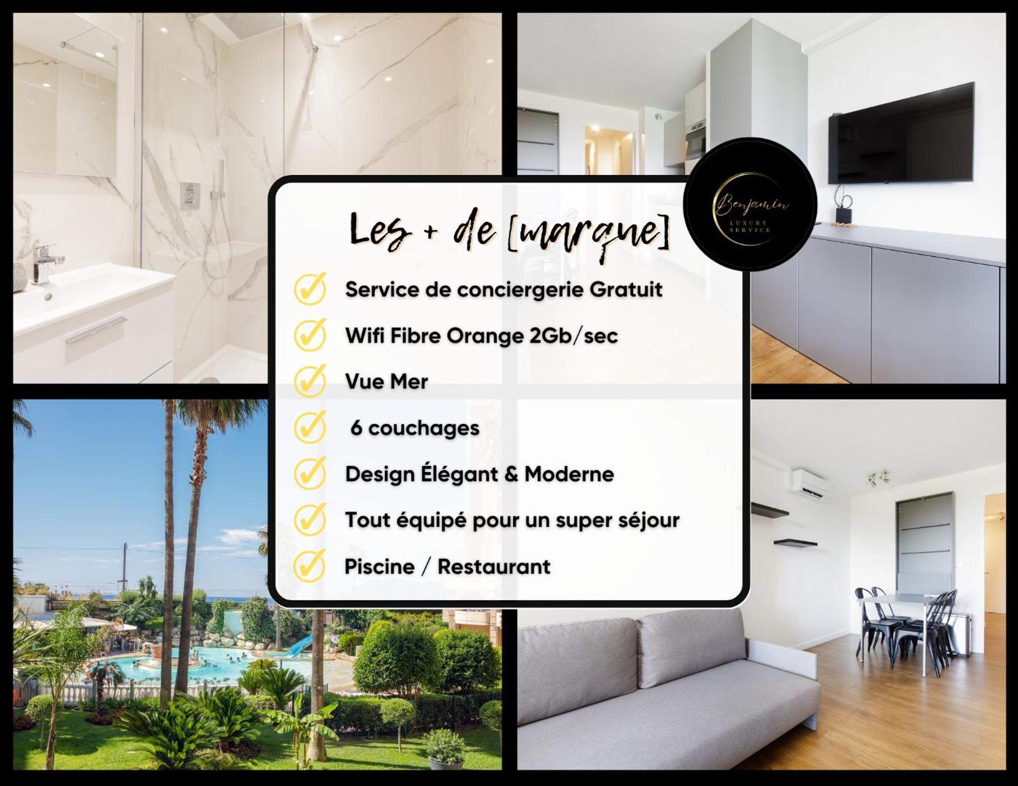 Suite 118 - Piscine - 50 Metres Plage - Terrasse - Clim - Wifi Cannes Eksteriør billede